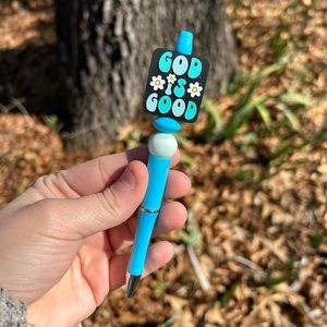 God is good - beaded pen!